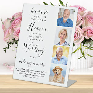 Signe De Table Mariage Memorial Custom 4 Photo Collage Heaven
