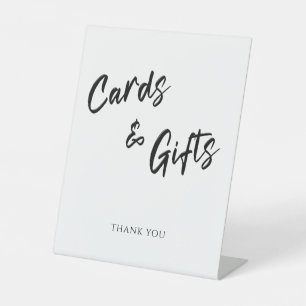 Signe De Table Mariage minimaliste moderne de cartes et cadeaux