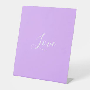 Signe De Table Mariage minimaliste Pastel Mauve couleur solide pe