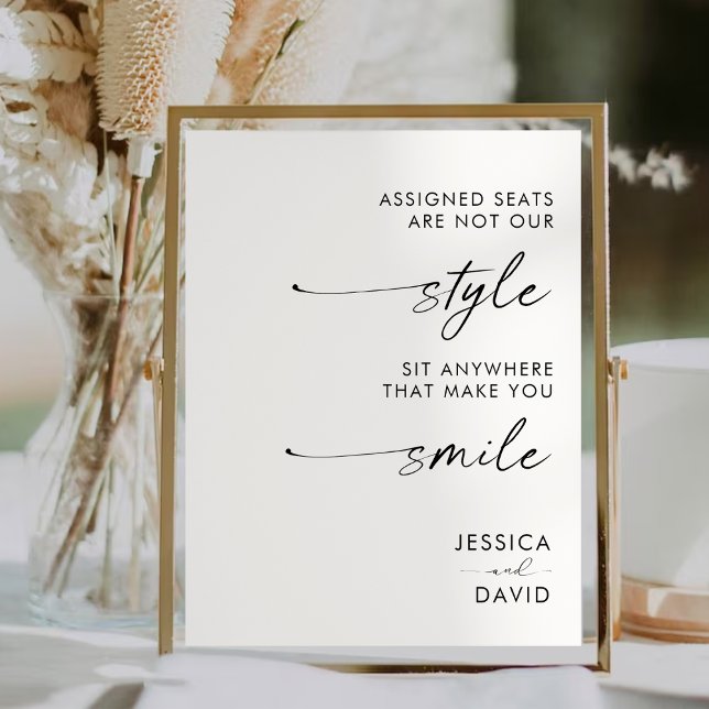 Signe De Table Mariage moderne Assignés Sièges Ne Sont Pas Notre  (Créateur téléchargé)