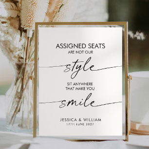 Signe De Table Mariage moderne Assignés Sièges Ne Sont Pas Notre