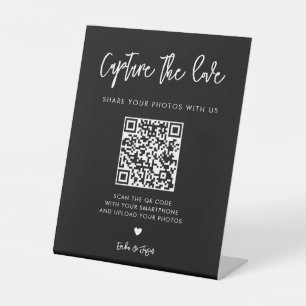 Signe De Table Mariage noir contemporain Capter l'amour