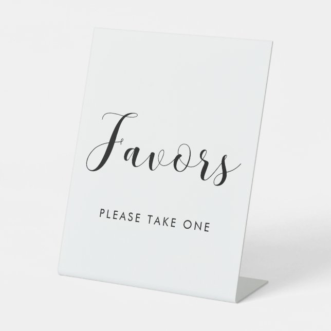 Signe De Table Mariage noir et blanc élégant Faveurs (Recto)