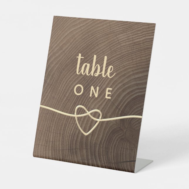 Signe De Table Mariage Numéro de table Signal piédestal (Recto)