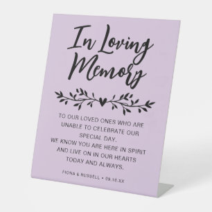 Signe De Table Mariage Personnalisé En Mémoire Affectueuse