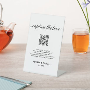 Signe De Table Mariage Photos partager le code QR Capturer l'amou