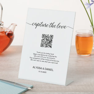 Signe De Table Mariage Photos partager le code QR Capturer l'amou