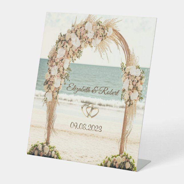 Signe De Table Mariage plage Arbor Rose Mariage (Recto)