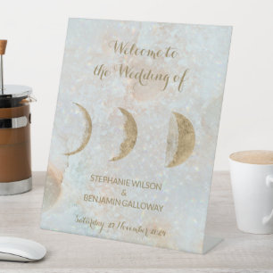 Signe De Table Mariage plat élégant Zodiac Moon