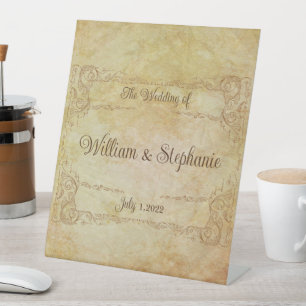 Signe De Table Mariage romantique de conte de fées victorien vint