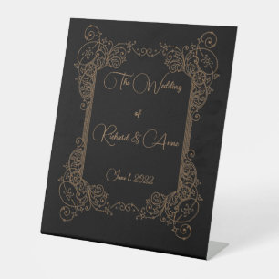 Signe De Table Mariage romantique vintage steampunk conte de fées