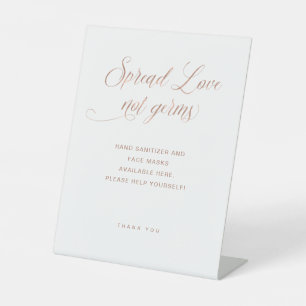 Signe De Table Mariage Rose de la typographie de l'or de Spread L