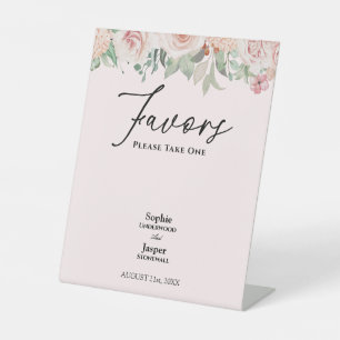 Signe De Table Mariage rose flou flush Faveurs Signal piédestal