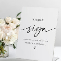 Mariage Signer Livre d'invité Moderne Minimaliste