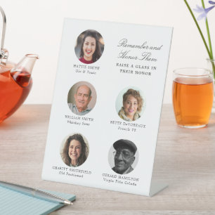 Signe De Table Mariage Souvenir Cinq cocktails photo Menu