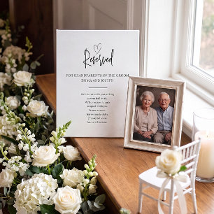 Signe De Table Mariage sur mesure noir et blanc en mémoire au cie