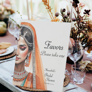 Signe De Table Mariée Dans La Fête des mariées Ethnique Indienne 