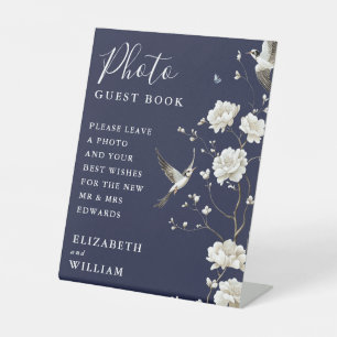 Signe De Table Marine Blue Chinoiserie Photo Mariage du livre d'i