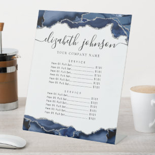 Signe De Table Marine Blue Silver Agate Entreprise Prix de l'entr