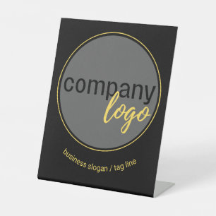 SIGNE DE TABLE MARQUE D'ENTREPRISE PERSONNALISÉE LOGO ET SLOGAN C