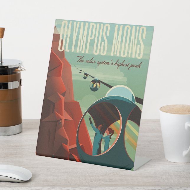 Signe De Table Mars Olympus Mons Système solaire Volcano le plus  (In SItu)