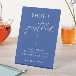Signe De Table Marseille Bleu & White Minimalist Photo Livre d'or