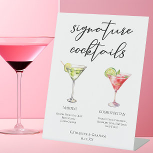 Signe De Table Martini Cosmopolitan Signature Cocktails Menu