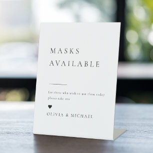 Signe De Table Masques Mariages modernes simples et élégants disp