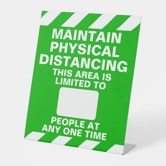 Signe De Table Max. Distances physiques Occupation (Recto)