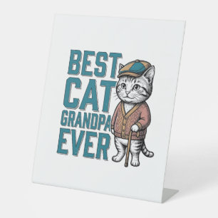 Signe De Table Meilleur Grand-Père Chat De Tous Les Temps T-Shirt