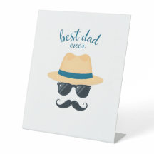 Meilleur papa jamais Fedora, lunettes de soleil et