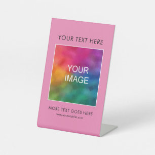 Signe De Table Meilleure entreprise Logo Text Ici Moderne Rose