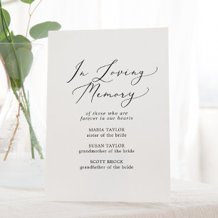 Signe De Table Mémoire Mariage en mémoire d'amour noire