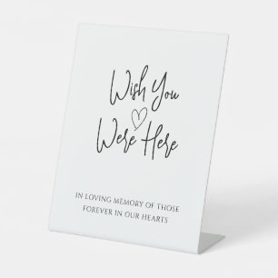 Signe De Table Mémorial moderne dans la table Mariage de mémoire 