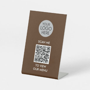 Signe De Table Menu Analyser le code QR pour afficher   Logo prof