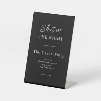 SIGNE DE TABLE MENU BAR CLASSIQUE NOIR ET BLANC