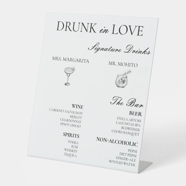Signe De Table Menu Barre (Recto)