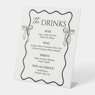 Signe De Table Menu Bow Old Money Mariage Bar Bow