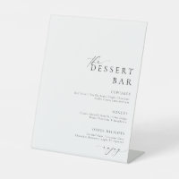 Menu de la barre de dessert minimaliste Ellesmere