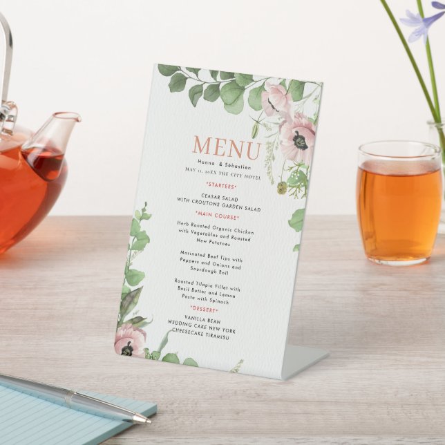 Signe De Table Menu de mariage (In SItu)