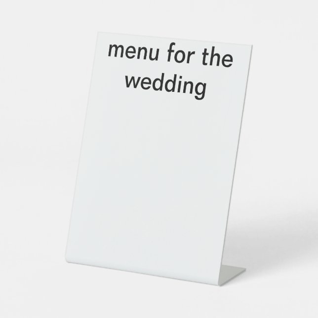 Signe De Table Menu de mariage (Recto)