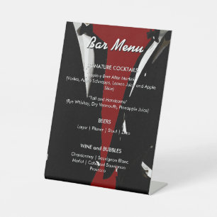 Signe De Table Menu du bar de mariage arc-en-ciel d'hommes gays m