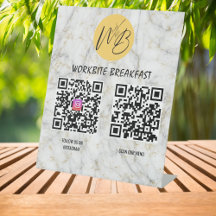 Menu du restaurant WhiteGold Marble Instagram Qr C