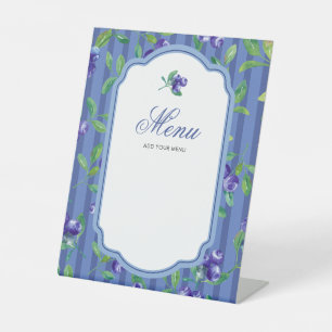 Signe De Table Menu Élégant Bébé Sucré aux Baies Baby Shower