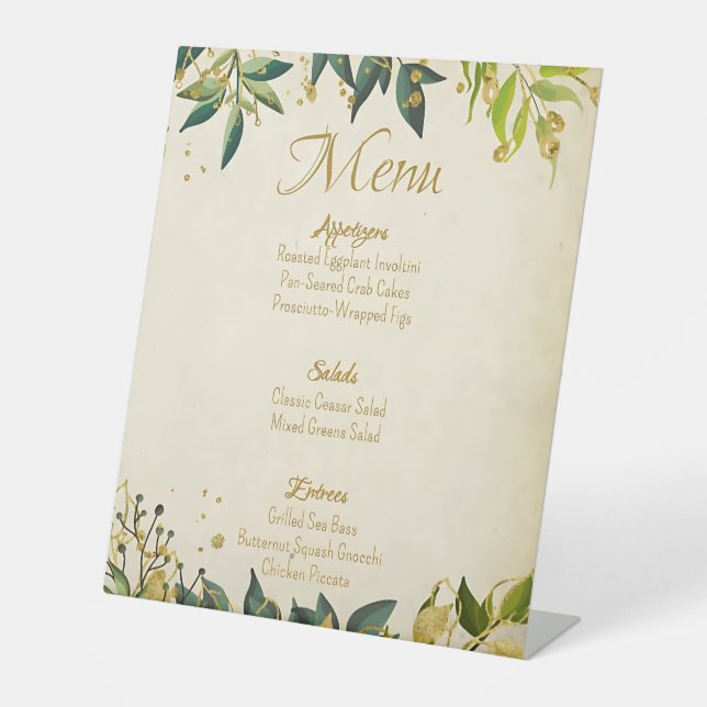Signe De Table Menu mariage Brown (Recto)