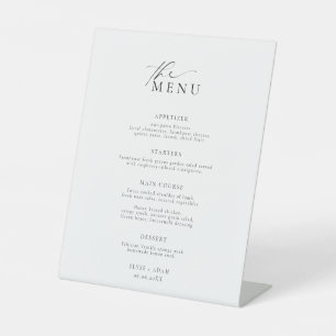 Signe De Table Menu Mariage minimaliste Ellesmere
