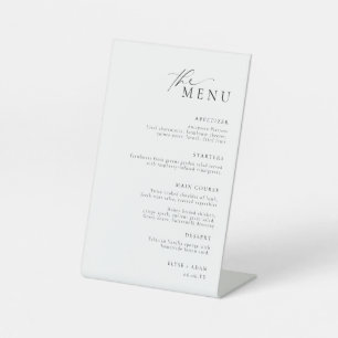 Signe De Table Menu Mariage minimaliste Ellesmere