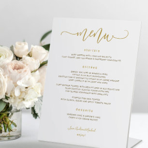 Signe De Table Menu mariage Signal Bouncy Tourbillonnant Calligra