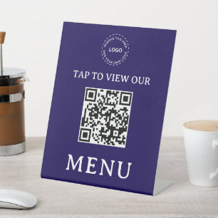 Signe De Table Menu QR Code Restaurant 8" x 10"