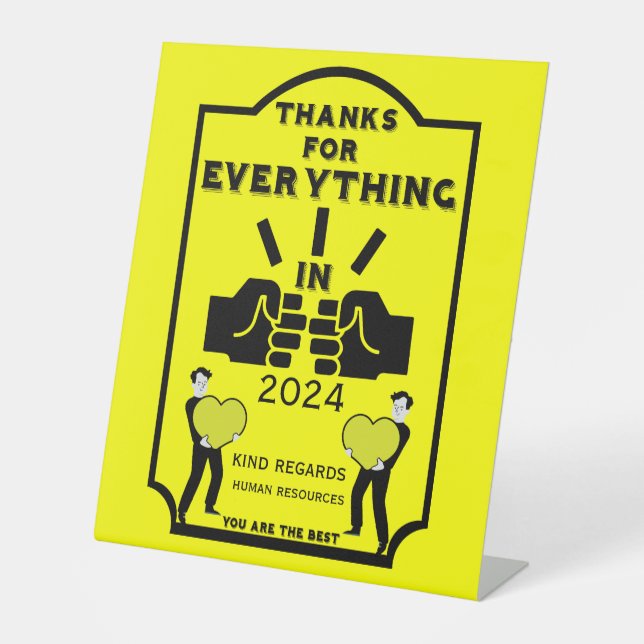 Signe De Table Merci Des Ressources Humaines (Recto)